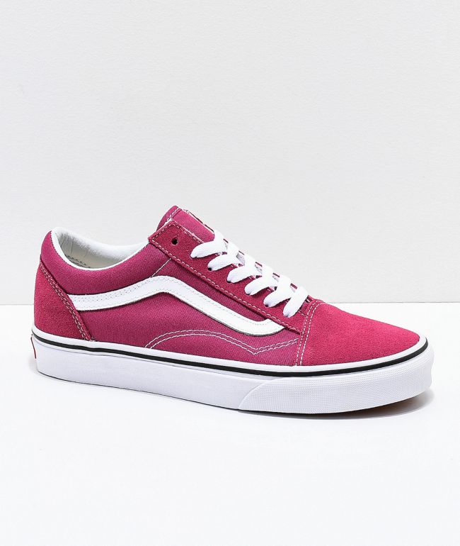 vans old skool dark red